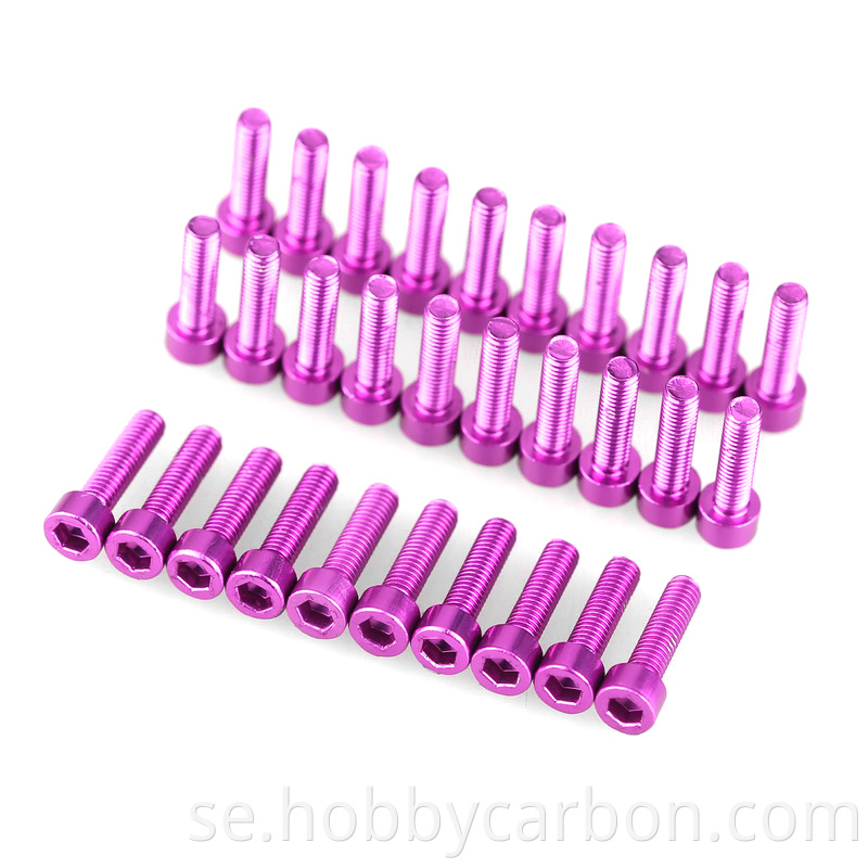 aluminum anodized cnc socket screw din